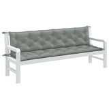Vidaxx coussins de banc de jardin 2 pcs 200x50x7 cm tissu mélangé gris clair