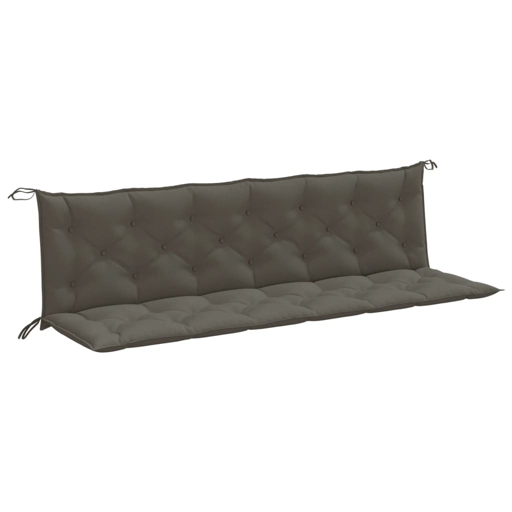 Vidaxx coussins de banc de jardin 2 pcs 200x50x7 cm tissu mélangé gris foncé