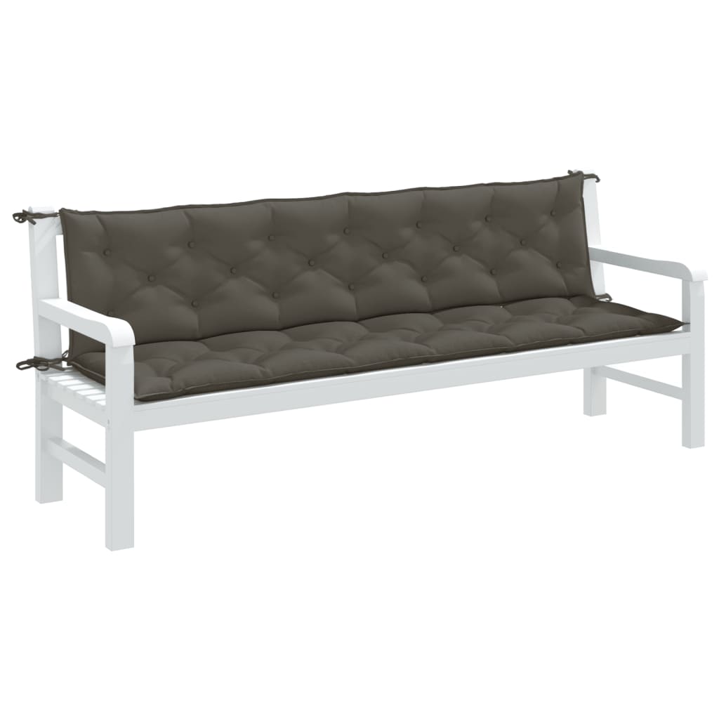 Vidaxl Garden Bench Cushions 2 St 200x50x7 cm tessuto scuro miscelato