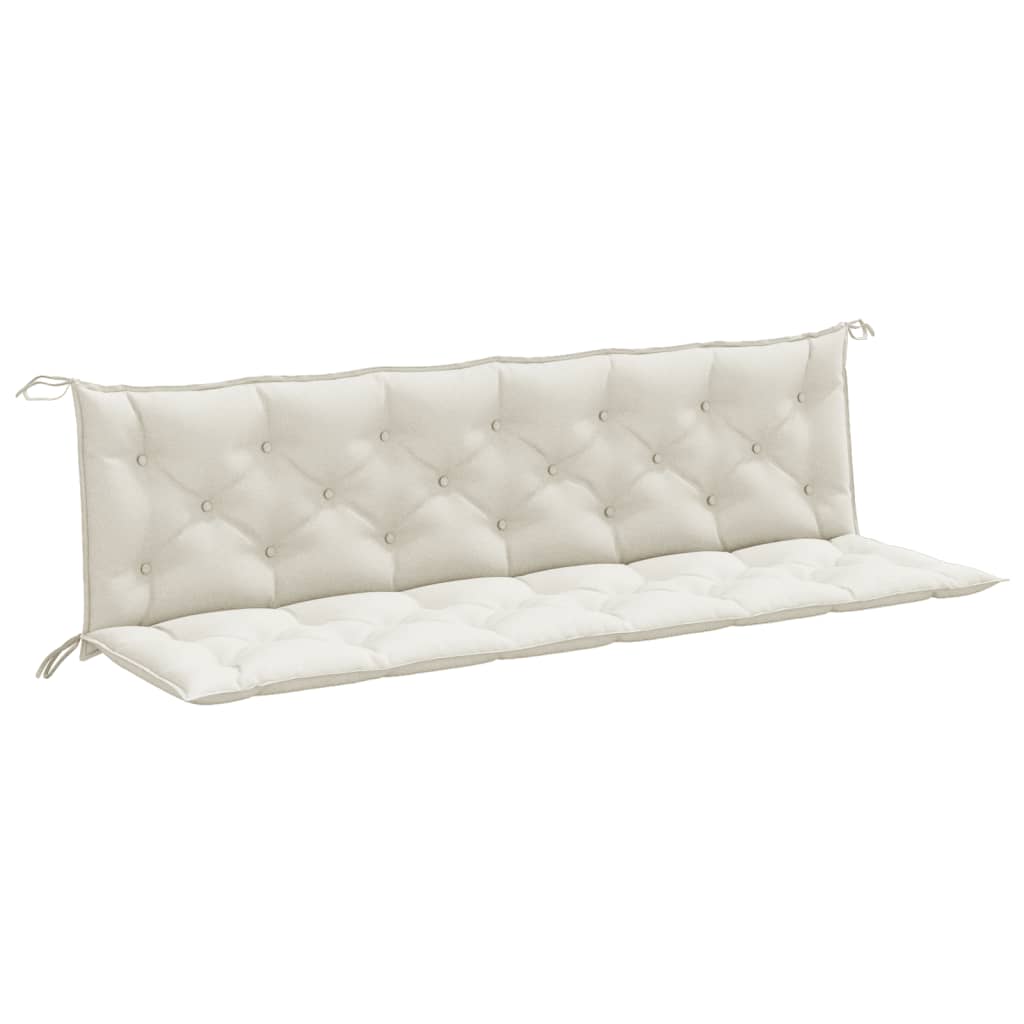 Vidaxx coussins de banc de jardin 2 pcs 200x50x7 cm tissu crème mélangée