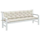 Vidaxx coussins de banc de jardin 2 pcs 200x50x7 cm tissu crème mélangée