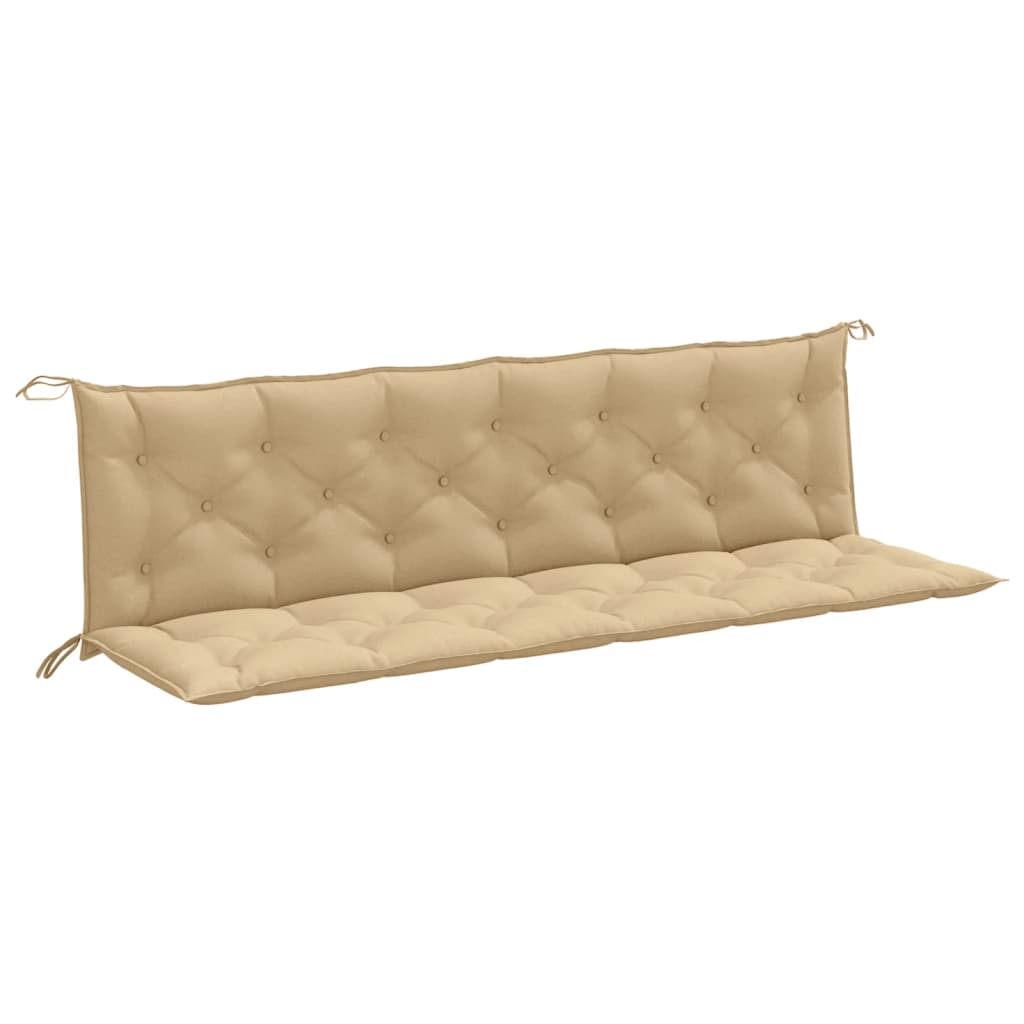 Vidaxx coussins de banc de jardin 2 pcs 200x50x7 cm tissu mélangé beige