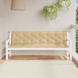 Vidaxx coussins de banc de jardin 2 pcs 200x50x7 cm tissu mélangé beige