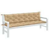 Vidaxx coussins de banc de jardin 2 pcs 200x50x7 cm tissu mélangé beige