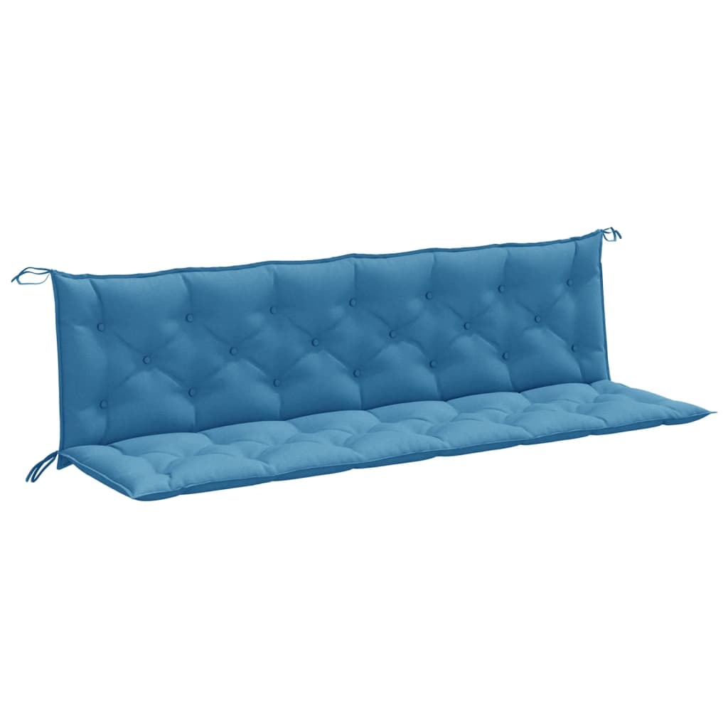 Vidaxl Garden Banc Cushions 2 ST 200X50X7 CM Bleu mélangé