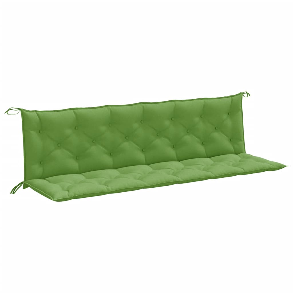 Vidaxx coussins de banc de jardin 2 pcs 200x50x7 cm tissu vert mélangé