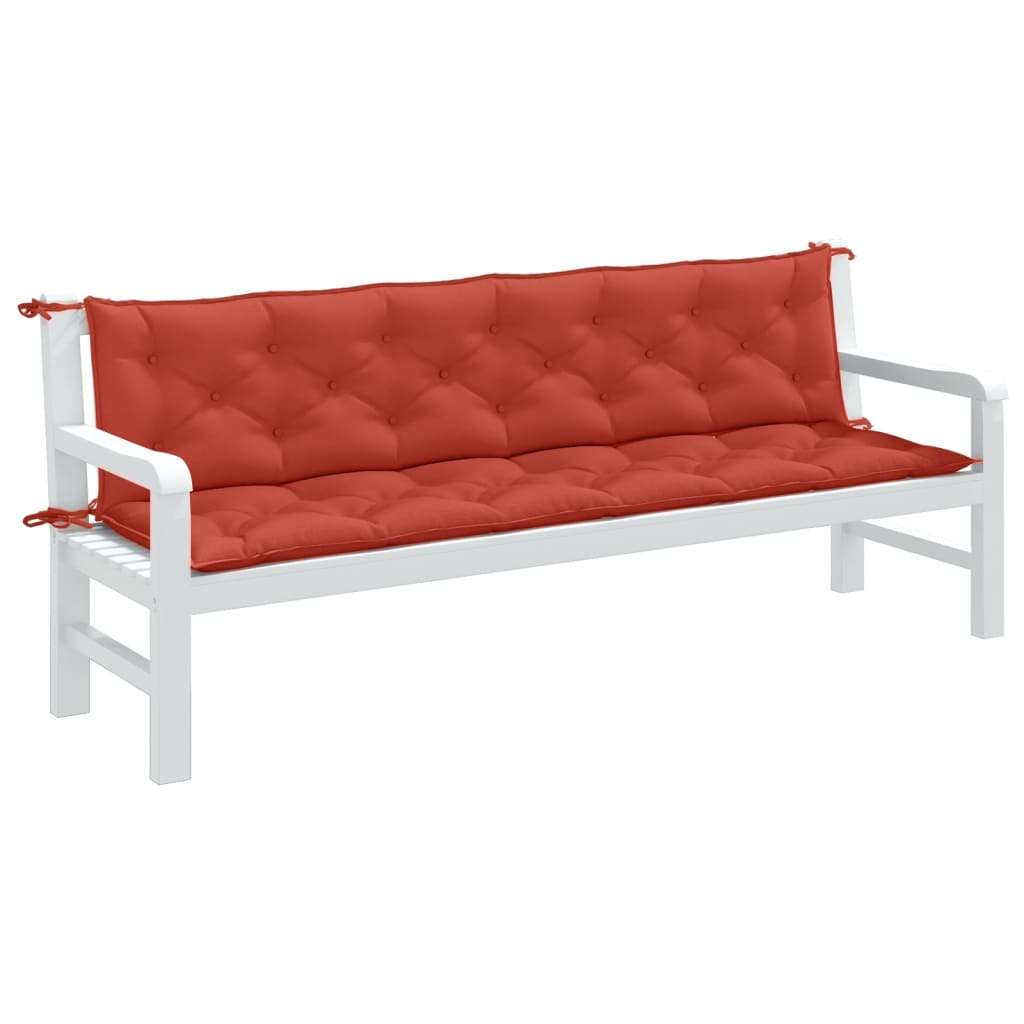 Vidaxl Garden Bench Puder 2 St 200x50x7 cm stof Blandet rød