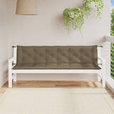 Vidaxx coussins de banc de jardin 2 pcs 200x50x7 cm tissu taupe chiné