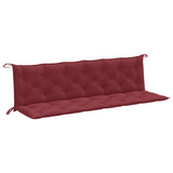 Vidaxx coussins de banc de jardin 2 pcs 200x50x7 cm tissu mélangé rouge vin