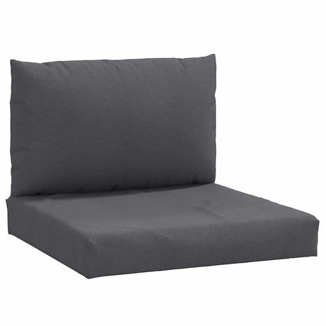 Vidaxl coussins de palette 2 pcs tissu, anthracite mélangé