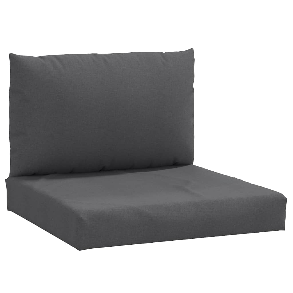 Vidaxl Pallet cushions 2 st fabric mixed anthracite -colored