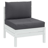Vidaxl coussins de palette 2 pcs tissu, anthracite mélangé
