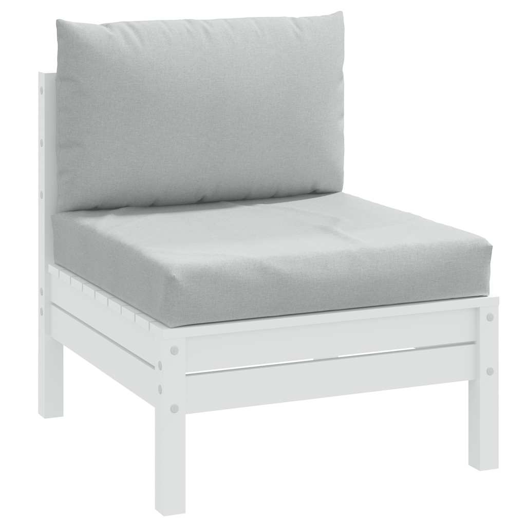 VidaXL coussins de palette 2 pcs tissu mélangé gris clair