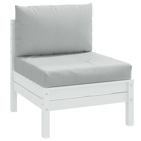 VidaXL coussins de palette 2 pcs tissu mélangé gris clair