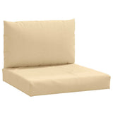 VidaXL coussins de palette 2 pcs tissu mélangé beige