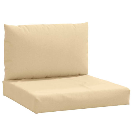 VidaXL coussins de palette 2 pcs tissu mélangé beige