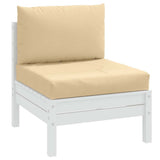 VidaXL coussins de palette 2 pcs tissu mélangé beige