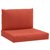 VidaXL coussins de palette 2 pcs tissu mélangé rouge