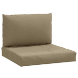 VidaXL coussins de palette 2 pcs tissu mélange taupe
