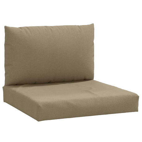 VidaXL coussins de palette 2 pcs tissu mélange taupe