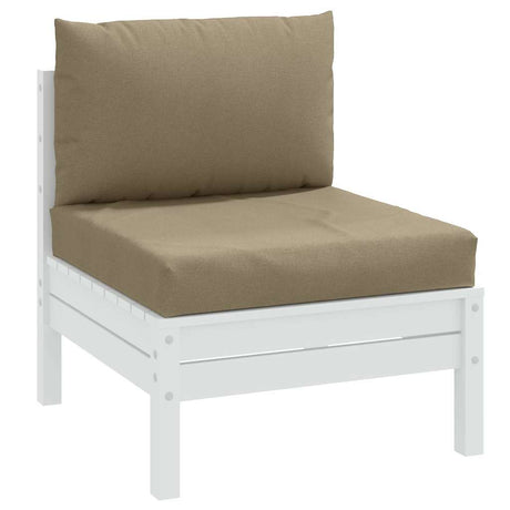 VidaXL coussins de palette 2 pcs tissu mélange taupe