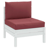 VidaXL coussins de palette 2 pcs tissu mélangé vin rouge