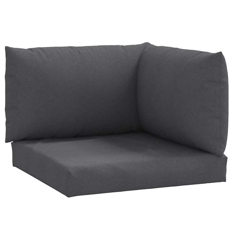 Vidaxl coussins de palette 3 pcs tissu, anthracite mélangé