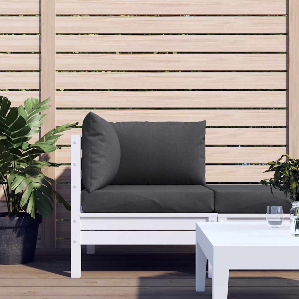 Vidaxl coussins de palette 3 pcs tissu, anthracite mélangé