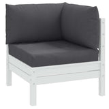 Vidaxl coussins de palette 3 pcs tissu, anthracite mélangé