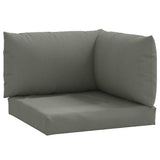 VidaXL coussins de palette 3 pcs tissu, gris foncé mélangé