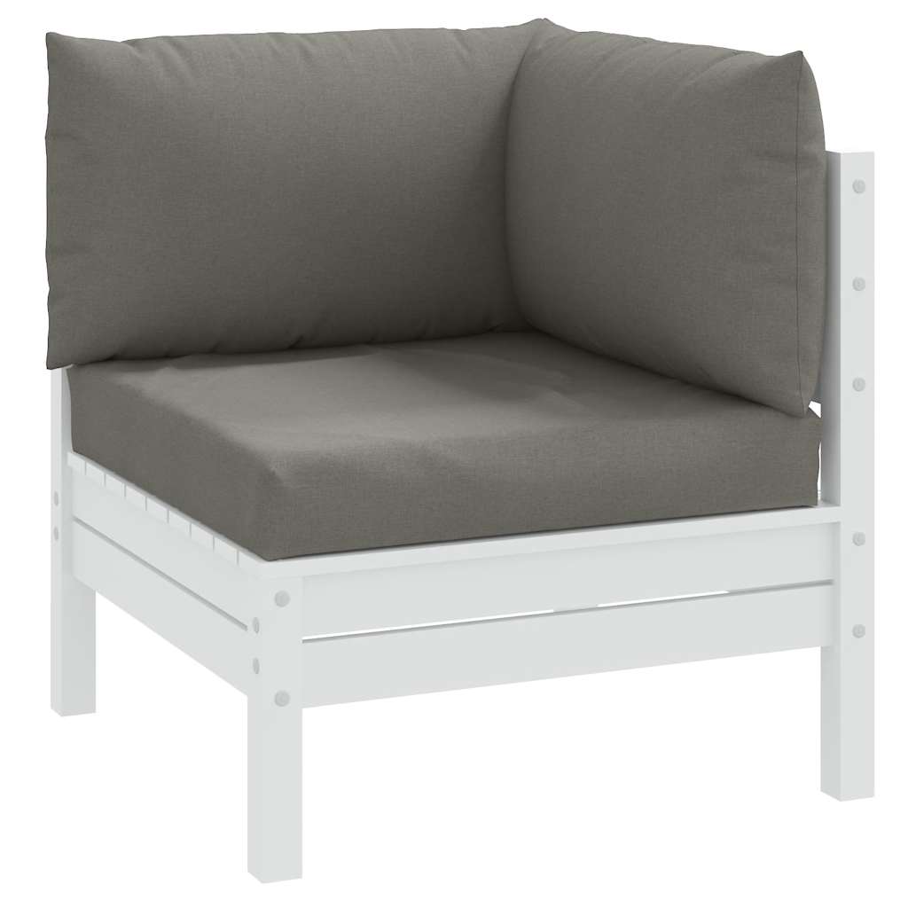 VidaXL coussins de palette 3 pcs tissu, gris foncé mélangé
