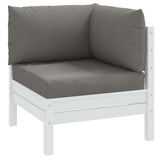 VidaXL coussins de palette 3 pcs tissu, gris foncé mélangé