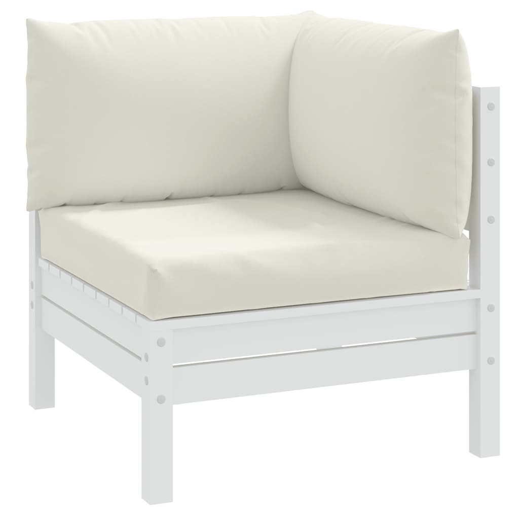 VidaXL coussins de palette 3 pcs tissu, crème mélangée