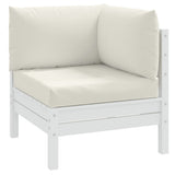 VidaXL coussins de palette 3 pcs tissu, crème mélangée
