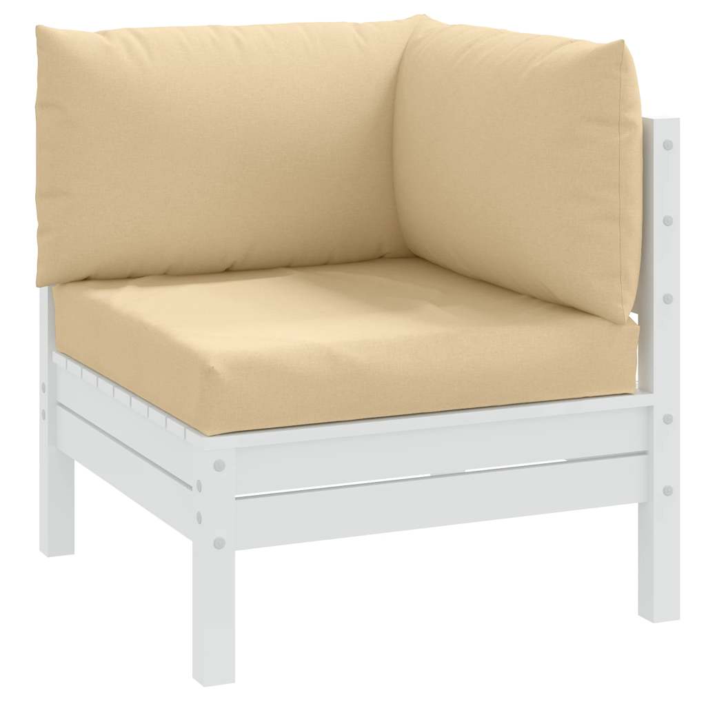 VidaXL coussins de palette 3 pcs tissu mélangé beige