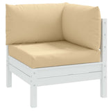 VidaXL coussins de palette 3 pcs tissu mélangé beige