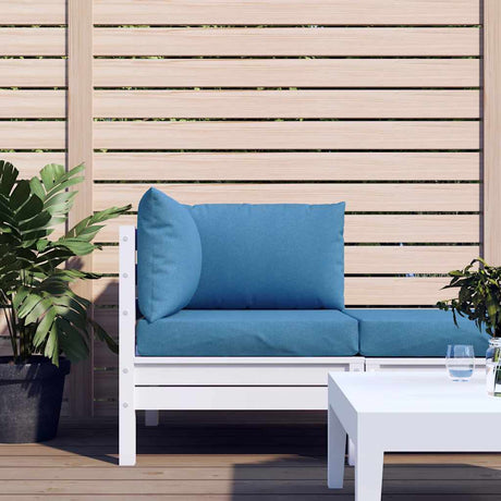 VidaXL coussins de palette 3 pcs tissu mélangé bleu