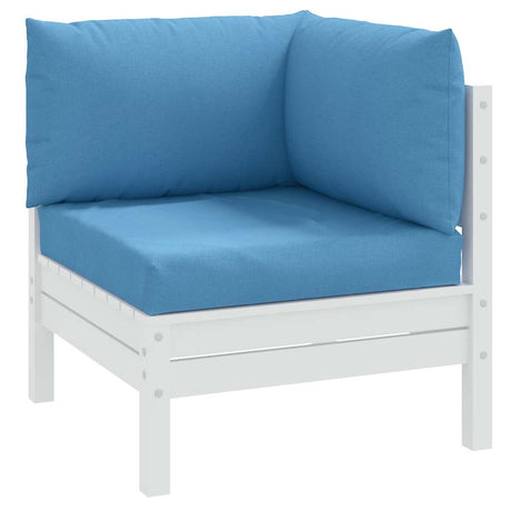 VidaXL coussins de palette 3 pcs tissu mélangé bleu