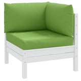 VidaXL coussins de palette 3 pcs tissu mélangé vert