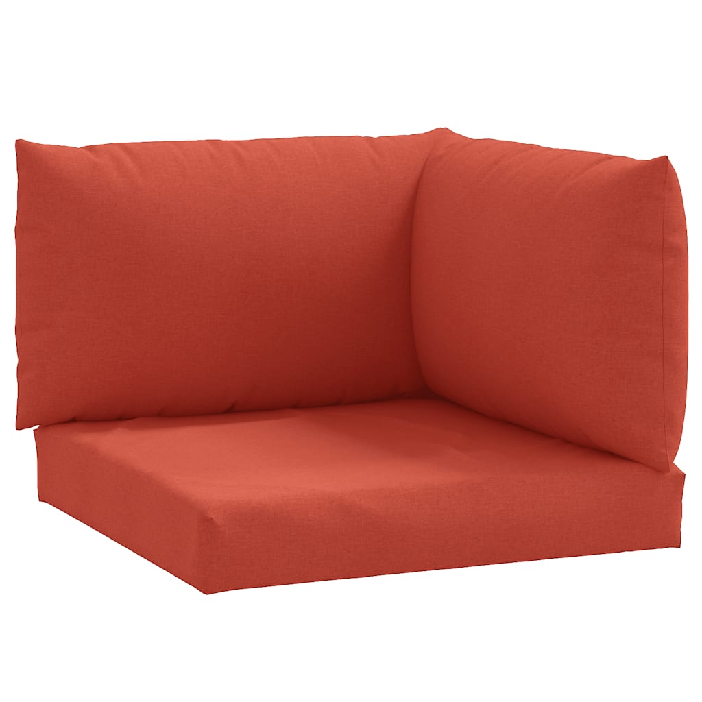 VidaXL coussins de palette 3 pcs tissu mélangé rouge