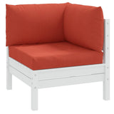 VidaXL coussins de palette 3 pcs tissu mélangé rouge