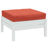 VidaXL coussin de palette 60x60x9,5 cm tissu mélangé rouge