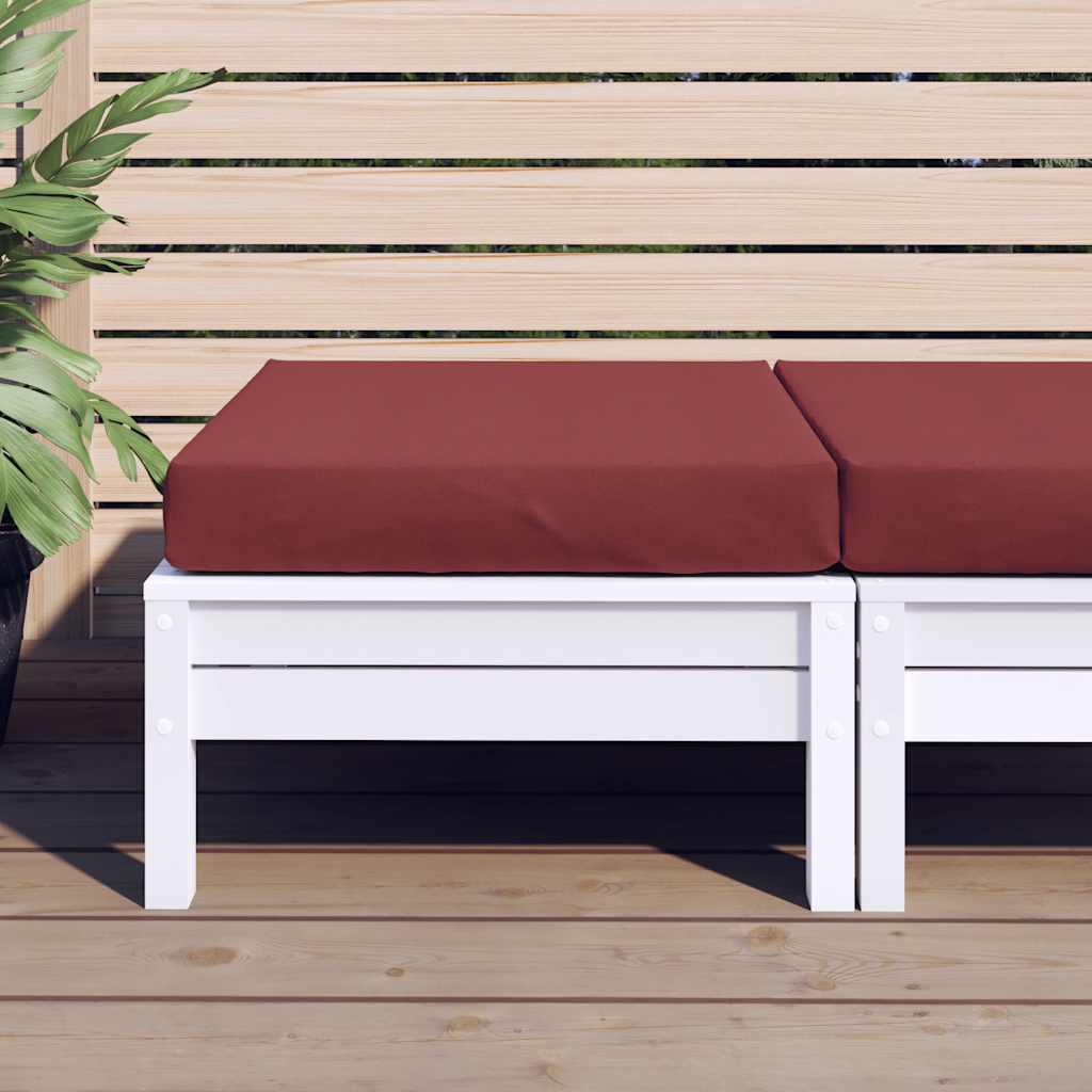 Vidaxx coussin de palette 60x60x9,5 cm tissu mélangé rouge vin