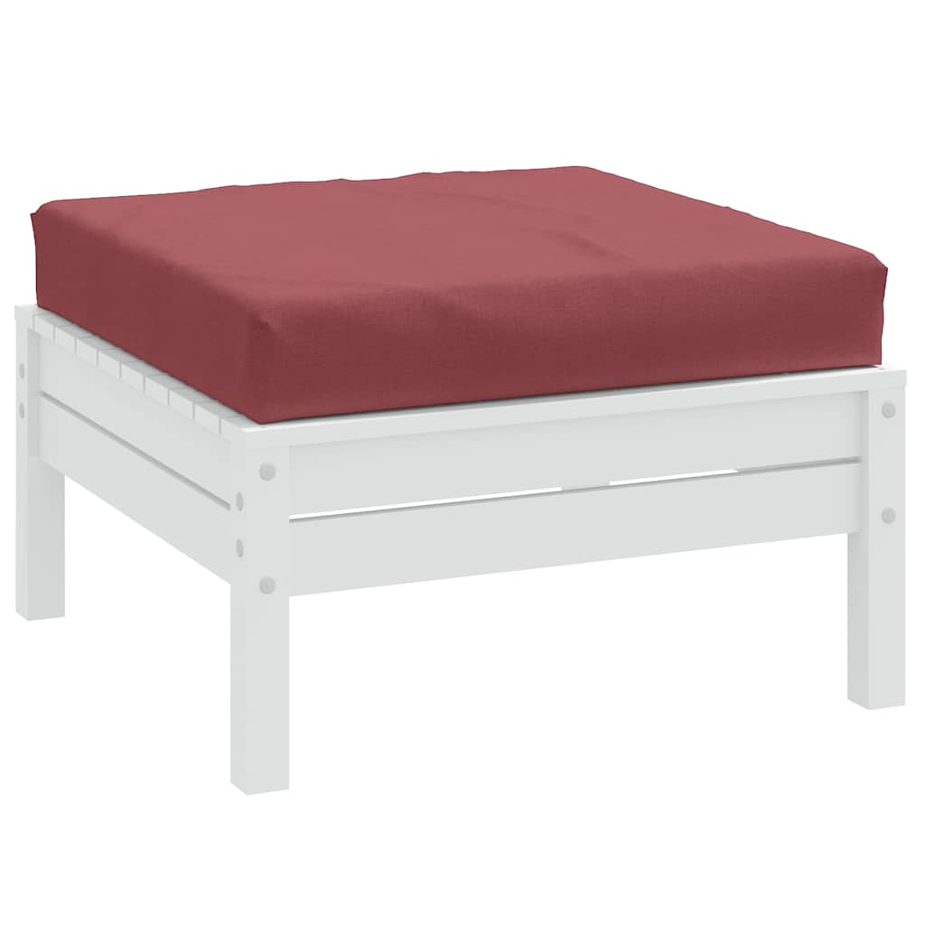 Vidaxx coussin de palette 60x60x9,5 cm tissu mélangé rouge vin