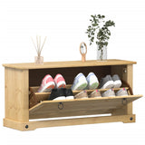 Vidaxx armoire à chaussures corona 99x32x47 cm bois de pin massif