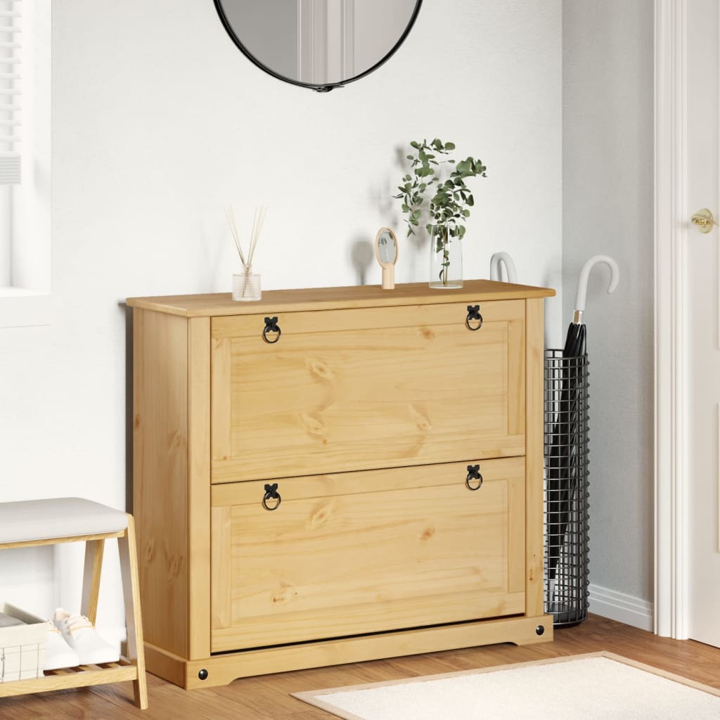 Vidaxx armoire à chaussures corona 99x32x85 cm bois de pin massif