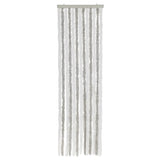 Vidaxl vliegengordijn 56x200 cm chenille lichtgrijs en wit