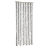Vidaxx rideau anti-mouches 90x200 cm chenille gris clair et blanc