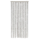 Vidaxx rideau anti-mouches 90x200 cm chenille gris clair et blanc