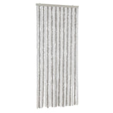 Vidaxx rideau anti-mouches 90x220 cm chenille gris clair et blanc